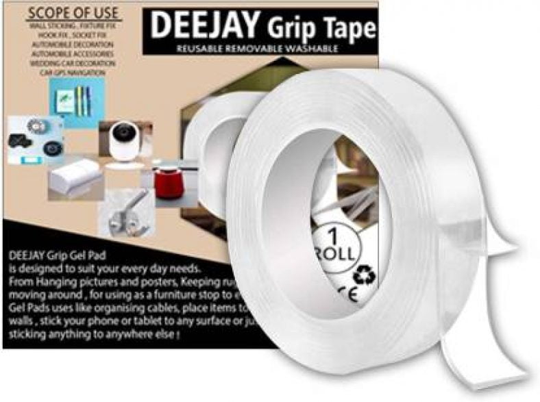 16.5ft Nano Magic Tape Double-Sided Traceless Washable Invisible Gel 1MM*3CM*5M 