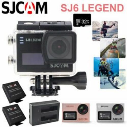 SJCAM SJ6 Legend Dual Screen 2-inch LCD Touchscreen 2880×2160 Novatek NT96660 Sports Action Camera with Accessories(Black) + SanDisk