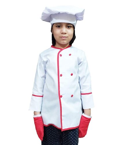 AsurOn Unisex Chef Dress with Chef Cap for Kids
