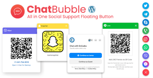 ChatBubble – All in One Social Support Floating Button