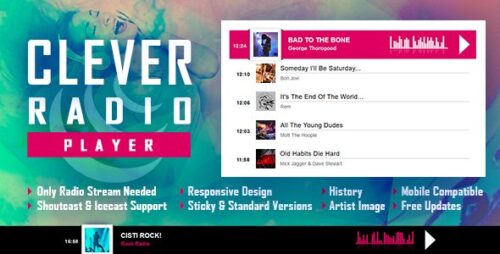 CLEVER – HTML5 Radio Player With History