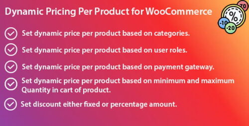 Dynamic Pricing Per Product for WooCommerce