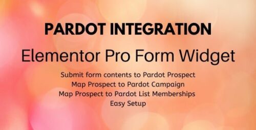 Pardot Integration – Elementor Pro Form Widget