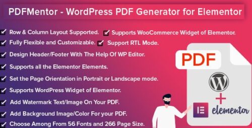 PDFMentor Pro – WordPress PDF Generator