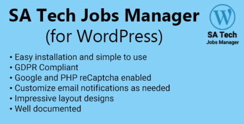 SA Tech Jobs Manager (for WordPress)