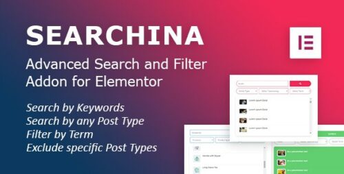 Searchina: Search and Filter Addon for Elementor
