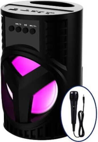 Frittle DQ73S Pen Stand Bluetooth Music Speaker Built-in Mic for Call Answering Supported with AUX | SD Card Slot | USB Slot | Pen-Drive Used with All Devices