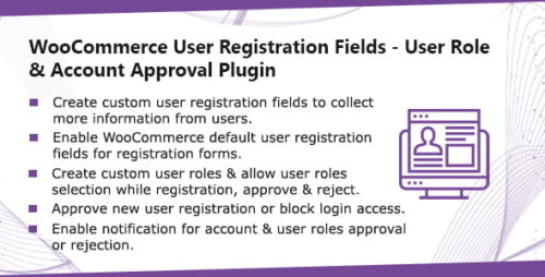 WooCommerce User Registration Plugin: Custom Fields, validate login & customer roles