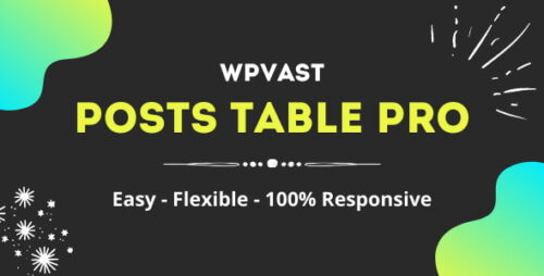 Wpvast Posts Table Pro